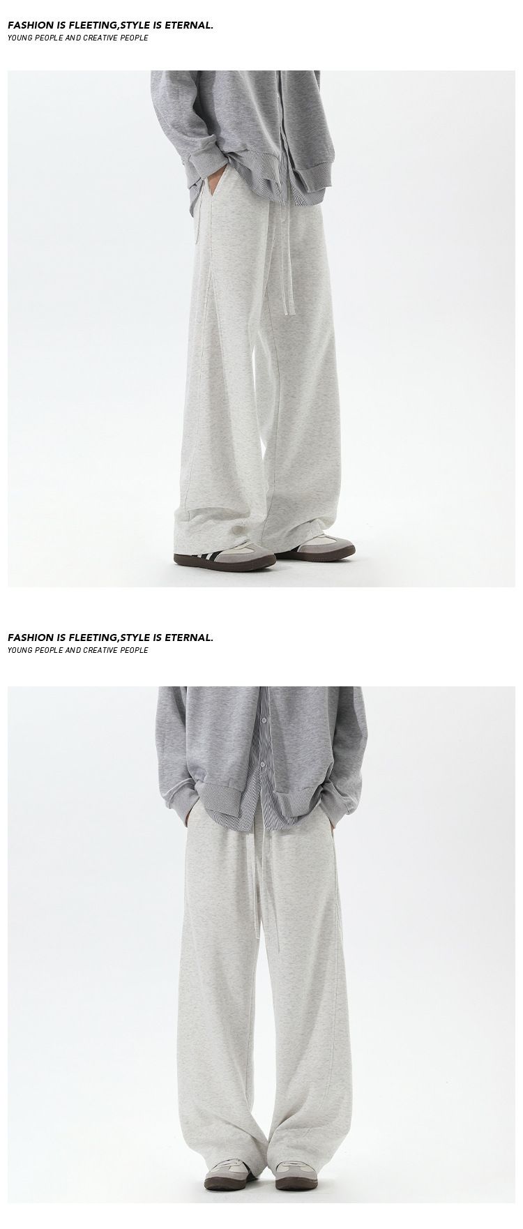 High Street Baggy Cargohose für Herren – Retro-Jogginghose mit lockerer Passform und geradem Bein für die Freizeit (Grau/Schwarz, S-5XL)_voghion.com