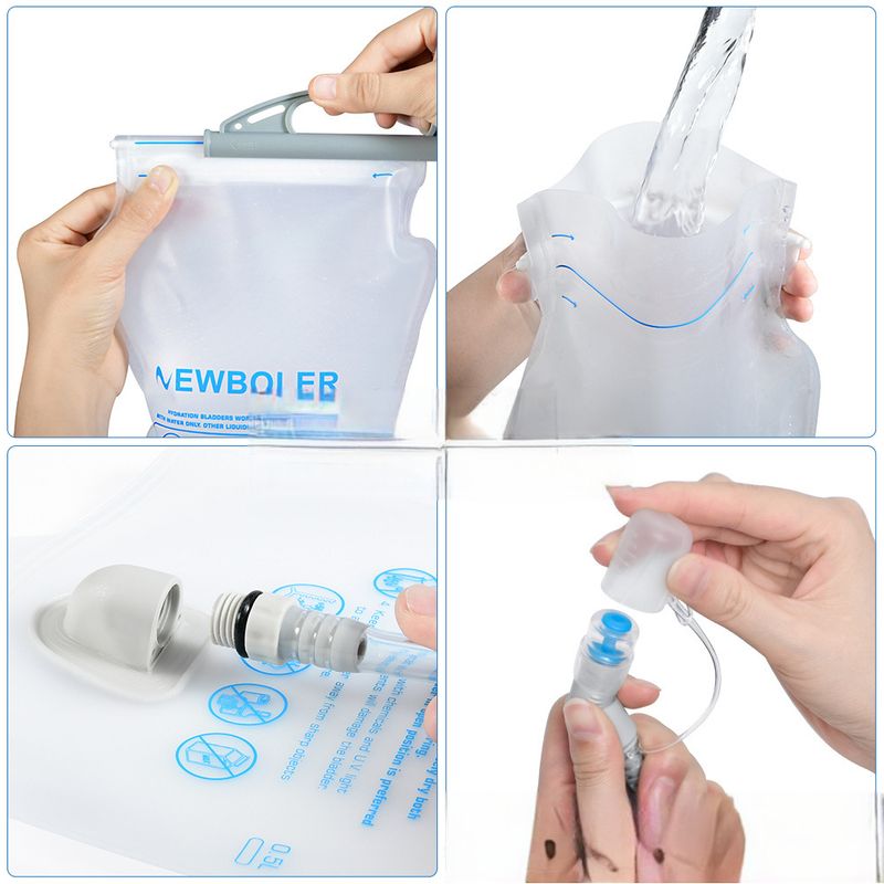 NEWBOLER Outdoor-Sport-Weichflasche, faltbar, für Trailrunning, Wandern, Marathon, spezieller praktischer Wasserbeutel_voghion.com