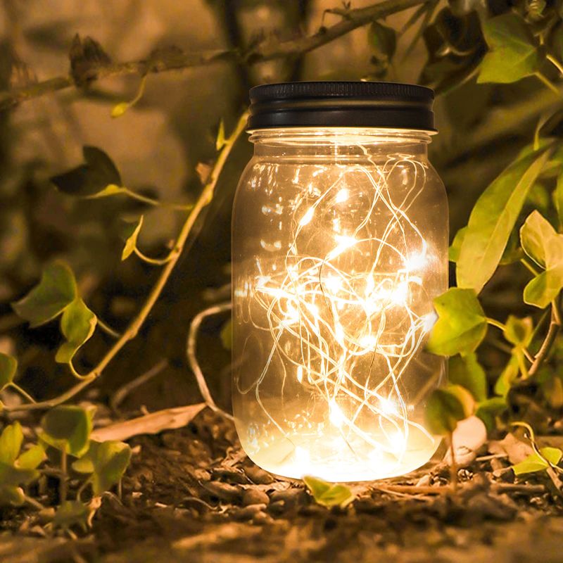 Scatola per batterie AAA transfrontaliera Coperchio per barattolo di vetro Stringa di luci in filo di rame Decorazione natalizia Stringa di luci con tappo di bottiglia stampabile_voghion.com
