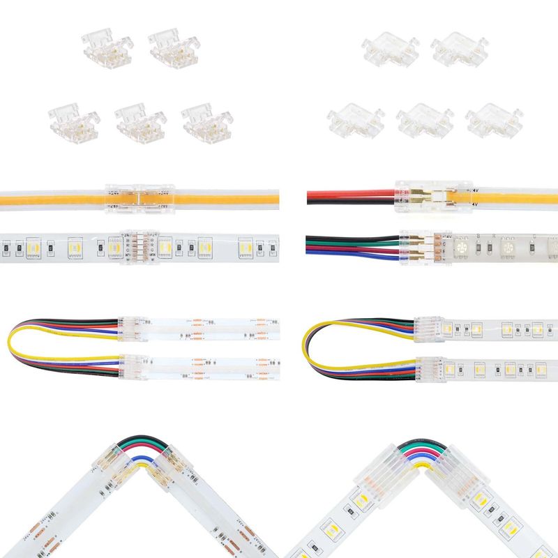 LED-Streifen-Anschlusskabel für einfarbige/CCT/RGB/RGBW/RGBCCT-Streifen_voghion.com