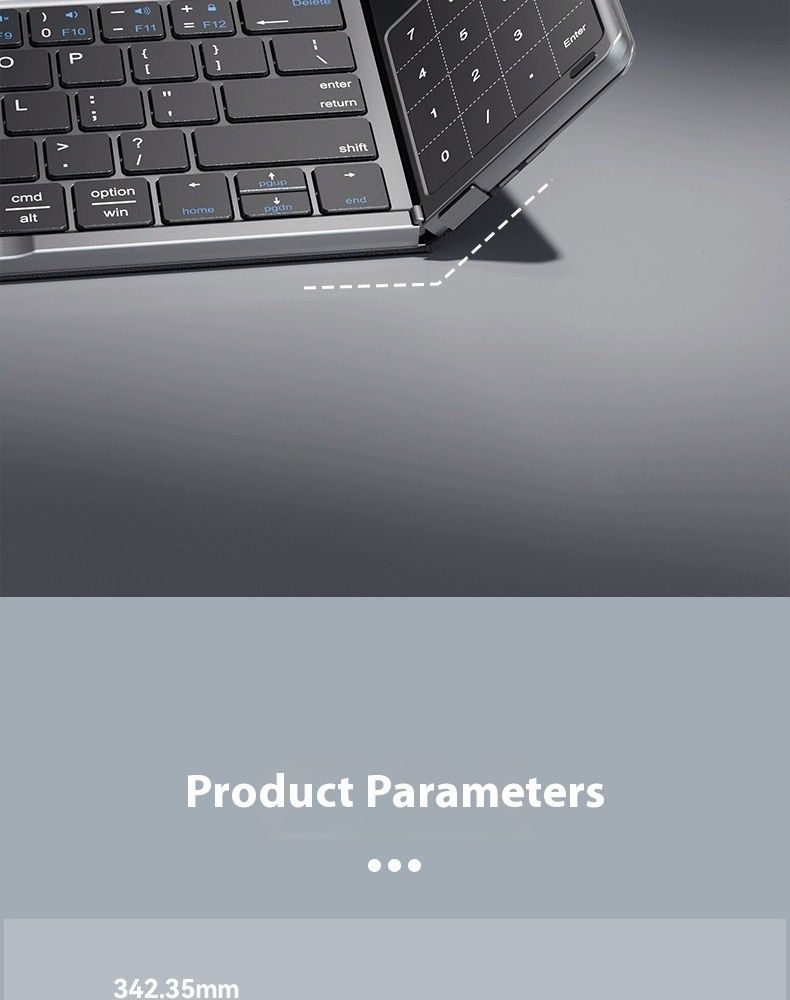 Heiß verkaufte dreifach gefaltete Tastatur, kabellos-Bluetooth-faltbare kleine Tastatur, geeignet für Desktop-Computer, Laptop-Tastaturen, Maus-Sets_voghion.com