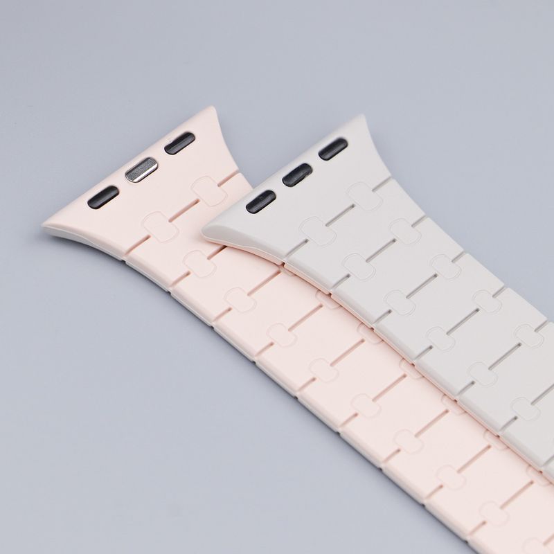 Ισχύει για AppleWatch Applewatch 987654 Iwatch Ultra Μαγνητικό λουράκι σιλικόνης με αντίθεση χρώματος_voghion.com