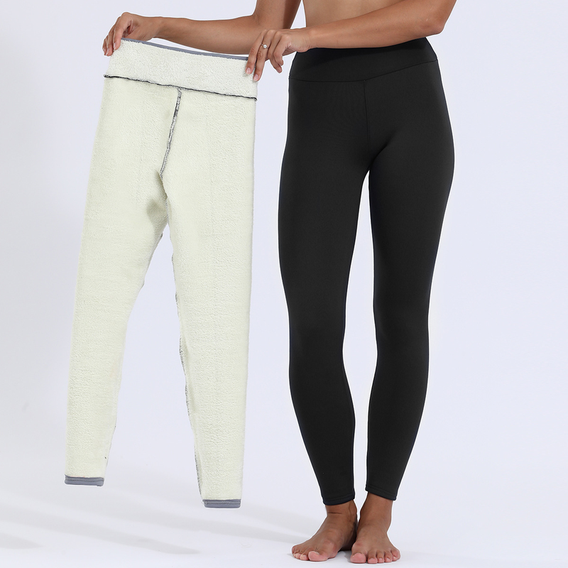 Pantalon chaud serré pour femme, legging élastique rembourré en cachemire, automne et hiver._voghion.com