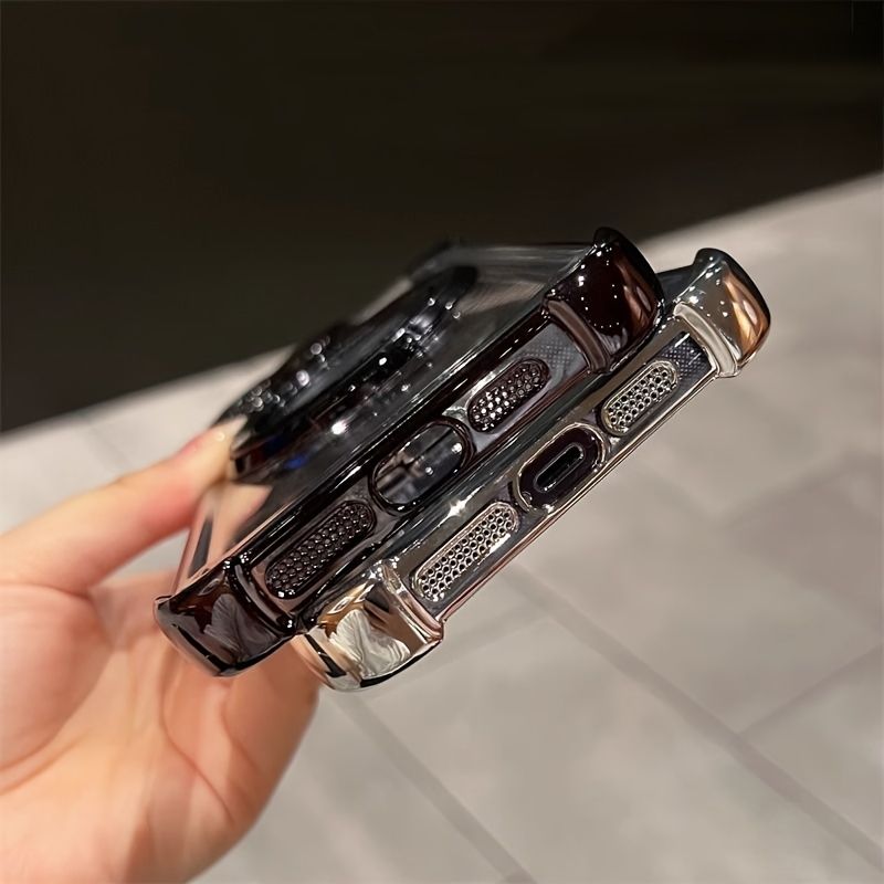 Kabelloses Laden, starker magnetischer Saugring und kreisförmige Halterung kombiniert mit einer transparenten, auslaufsicheren Telefonhülle mit Linsenschutzfolie_voghion.com