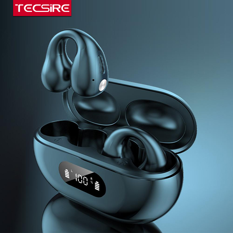 Auriculares Bluetooth 5,3 auriculares inalámbricos de conducción ósea auriculares deportivos estéreo HiFi con micrófono con cancelación de ruido_voghion.com