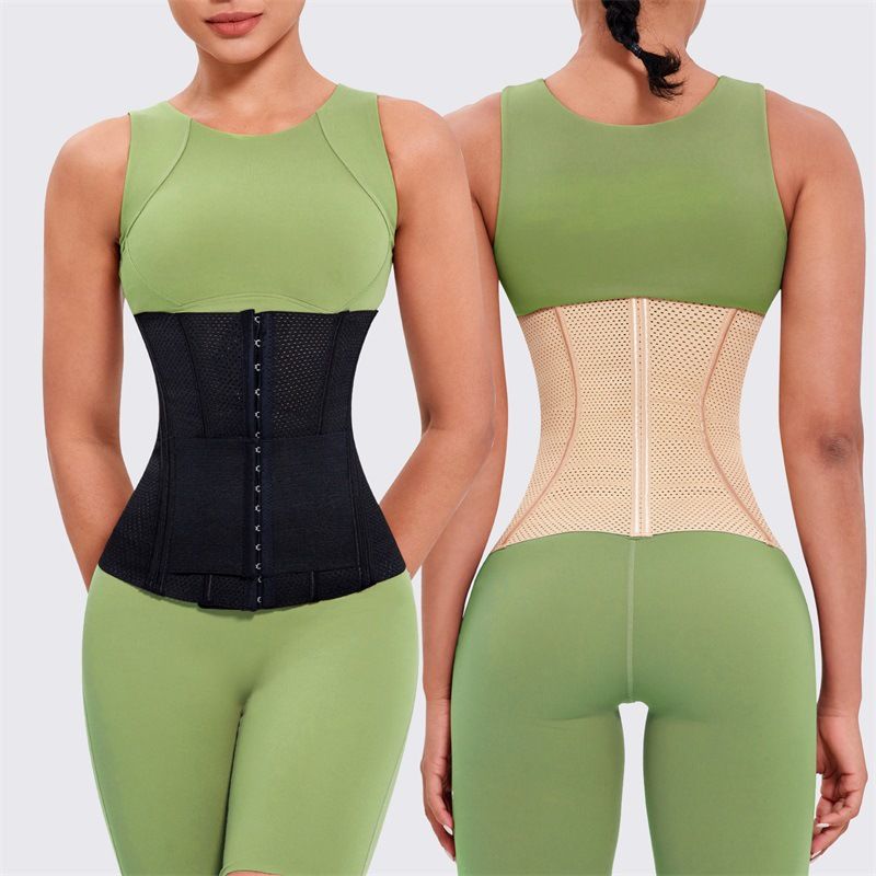 VoleFox Double-Layer Compression Mesh Tummy Wrap Waist Trainer Belt For Fitness Yoga & Body Shaping_voghion.com