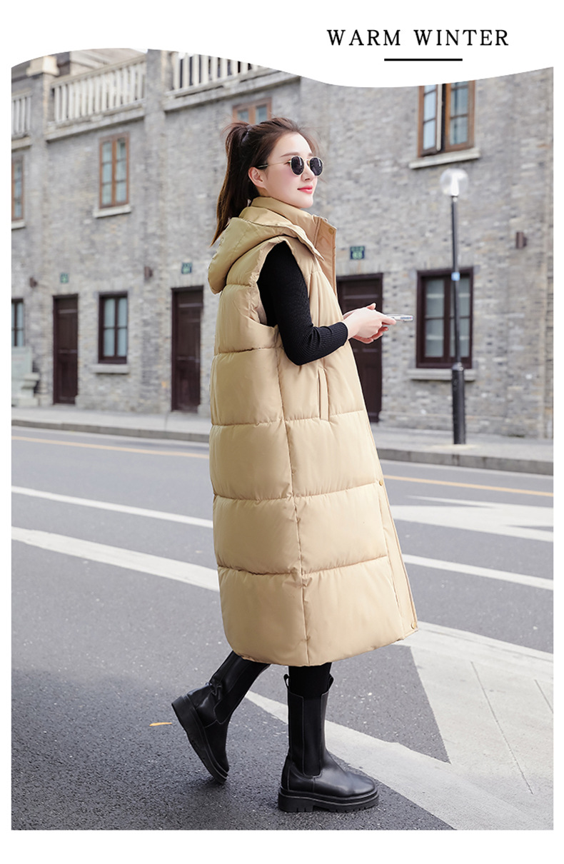 Giacca senza maniche larga e spessa alla moda da donna_voghion.com