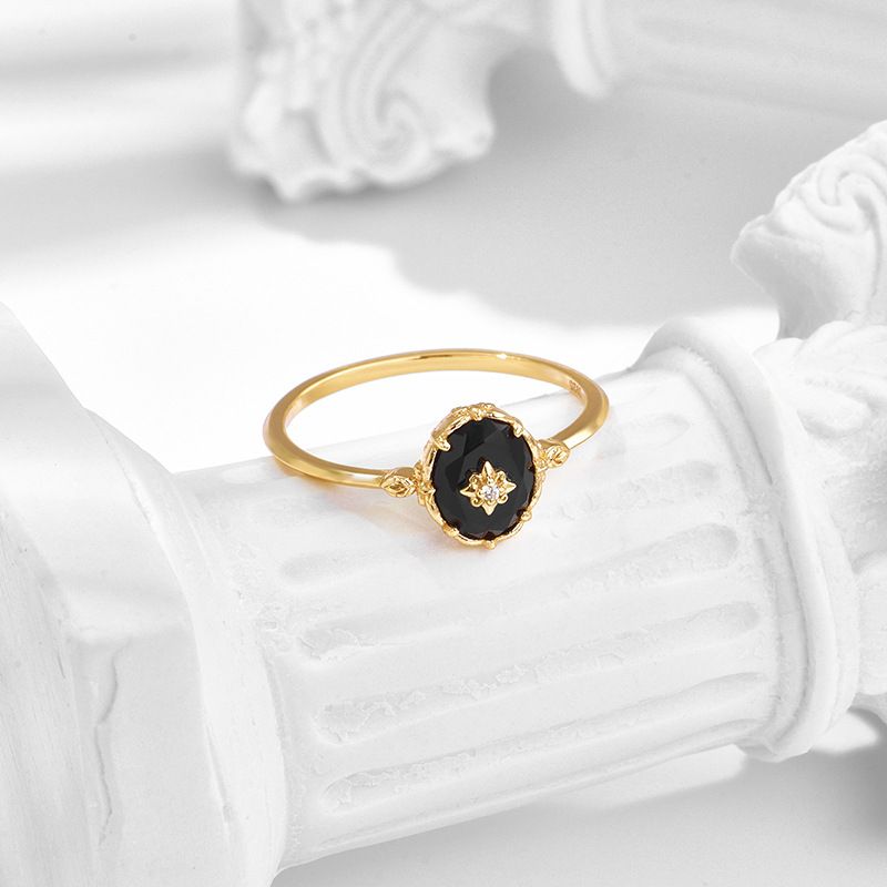 Dunli Jewelry 22 nuovi ciondoli a forma di Dan in onice nero, autunnali, di lusso, set S, in argento puro placcato oro_voghion.com