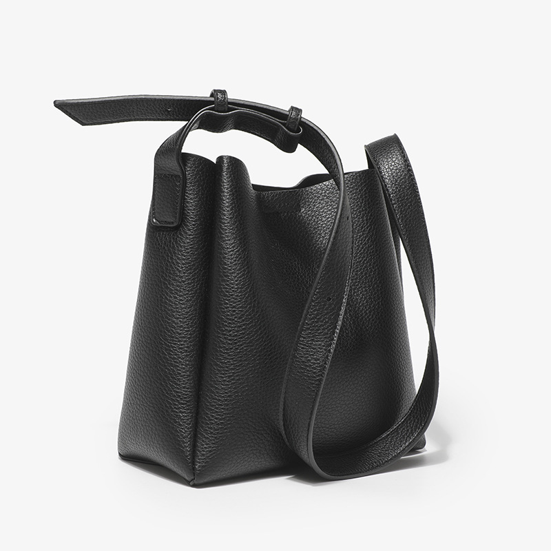 Modesch Litchi-Muster Crossbody-Eemer 2024 Fréijoer/Summer Fräizäit Villsäiteg Damen Grouss Kapazitéit One-Shoulder-Butt_voghion.com