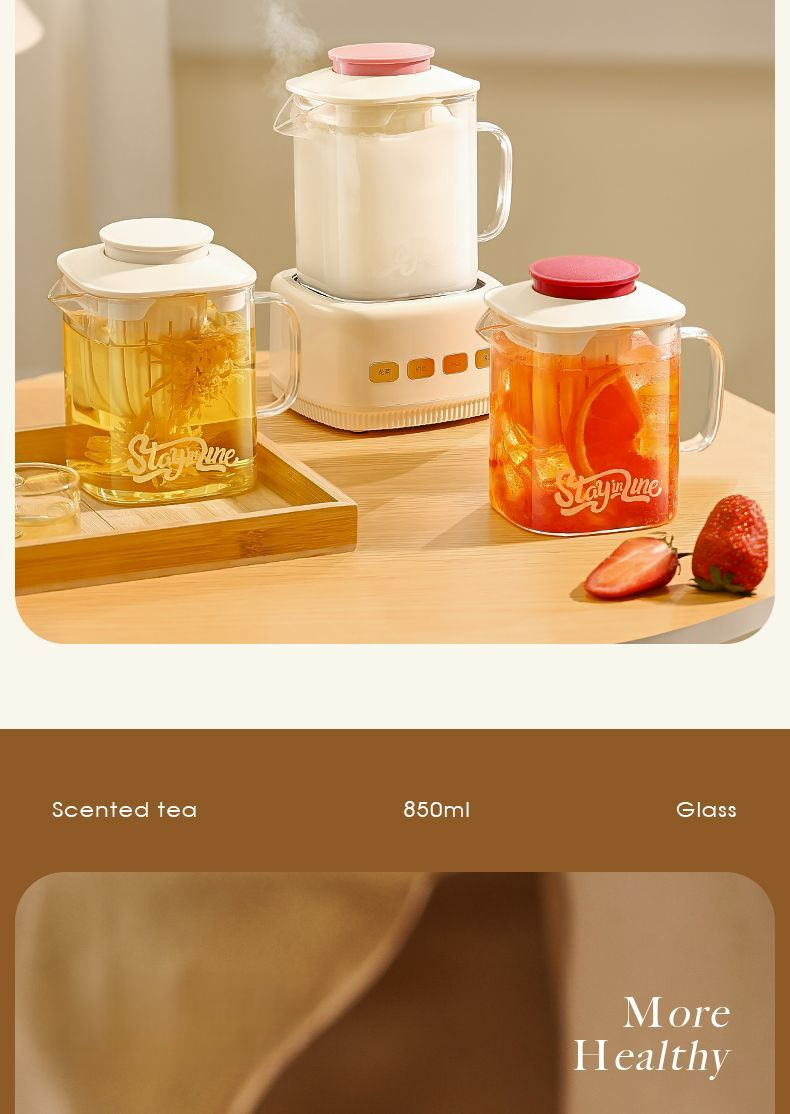 Vaso de vidrio Xilekou para uso doméstico y de oficina, con separación de agua, alto contenido de borosilicato, gran capacidad, apto para preparar té de hierbas._voghion.com