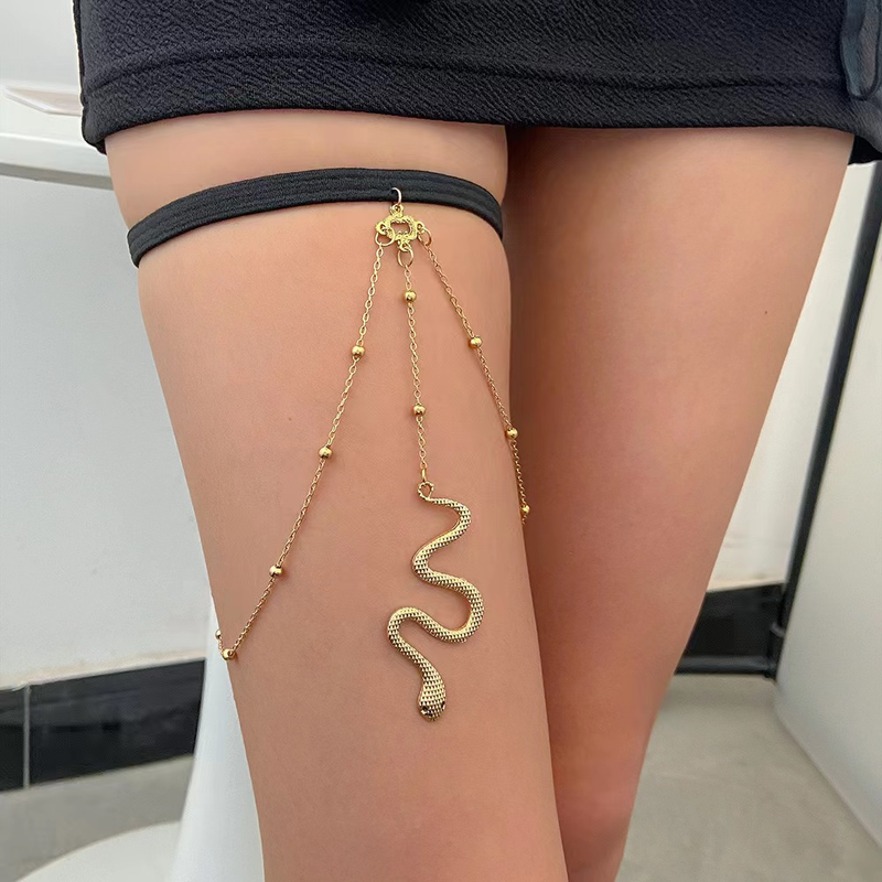 Gioielli unici a forma di serpente, sexy, da spiaggia, stile da donna, con catena multistrato e nappa_voghion.com