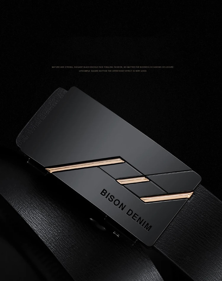 HOT Automatic Alloy Buckle High Quality Fashion Business Cow Genuine Leather Belt for Men_voghion.com