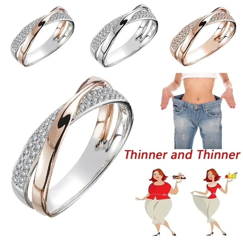 Inel de slăbit magnetic Pierdere în greutate Îngrijire a sănătății Fitness Bijuterii Design de ardere a greutății Terapie de deschidere Pierde moda_voghion.com