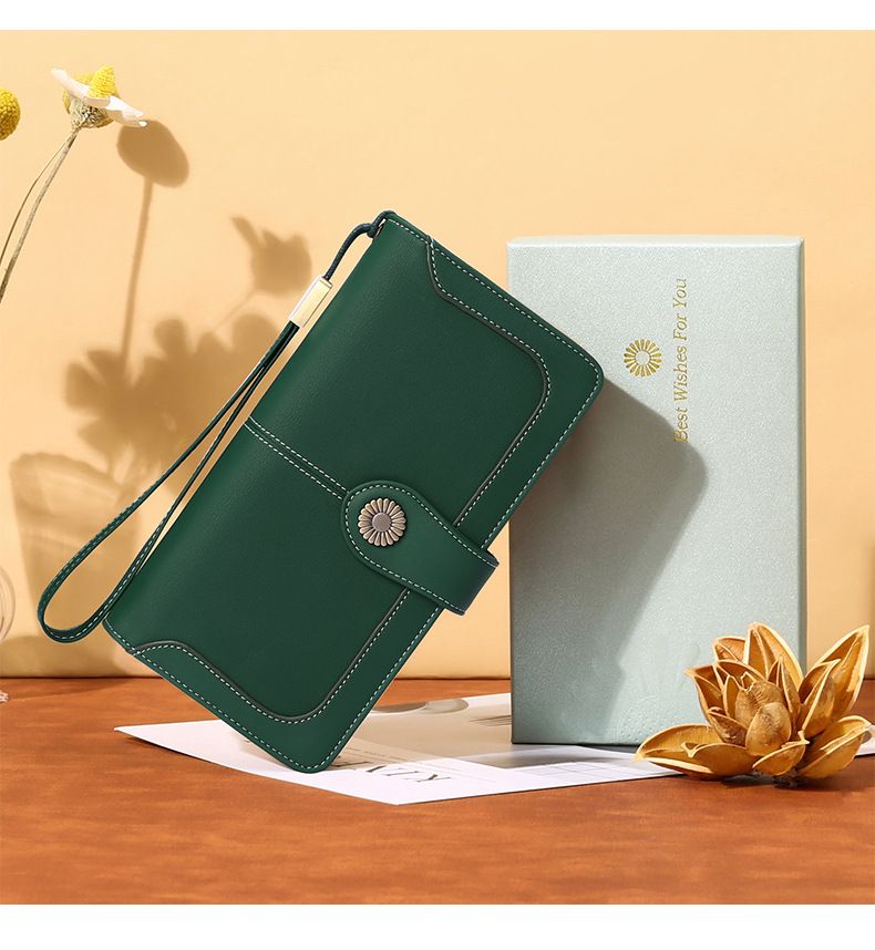 ladies long wallet RFID long clutch PU leather multi-functional ladies wallet_voghion.com