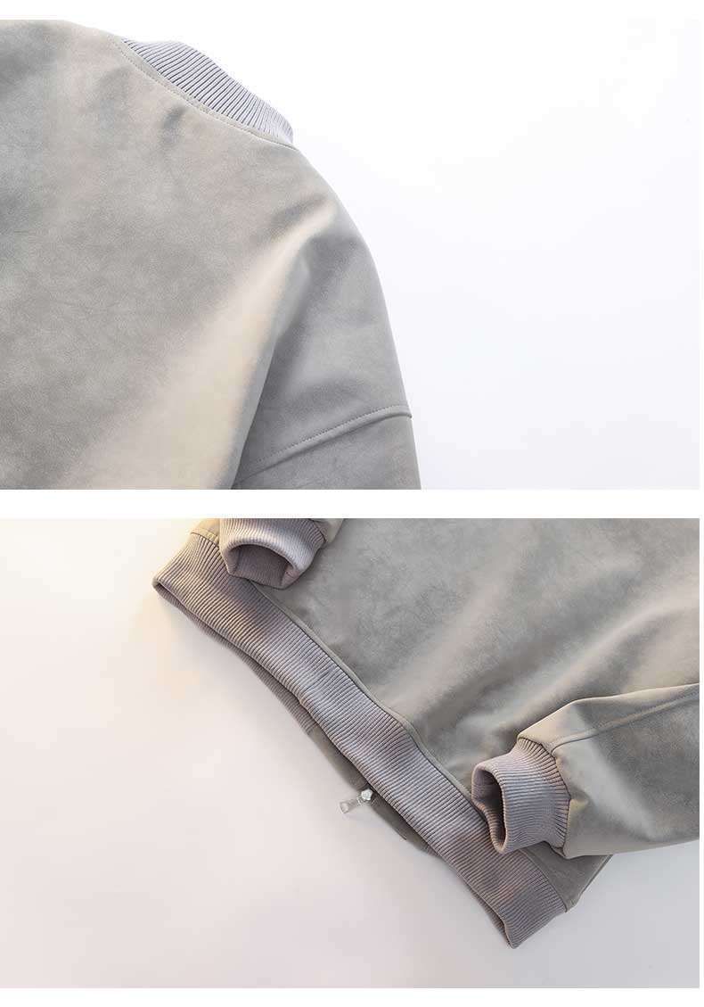 Vintage Tie-Dye Flight Jacket For Men, Double Zipper PU Leather Bomber Jacket With Stand Collar, Washed Distressed Style_voghion.com