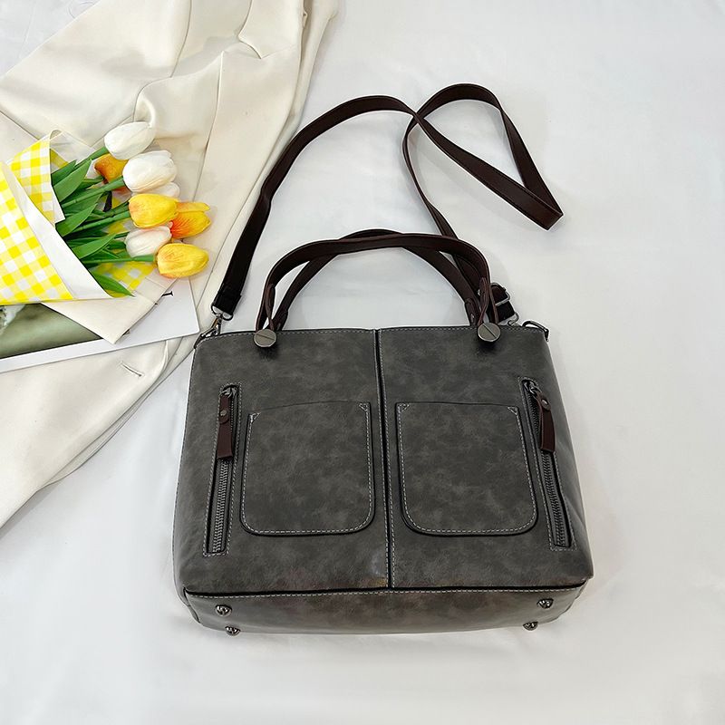 Borsa a tracolla semplice e di grande capacità da donna, nuova moda 2025_voghion.com