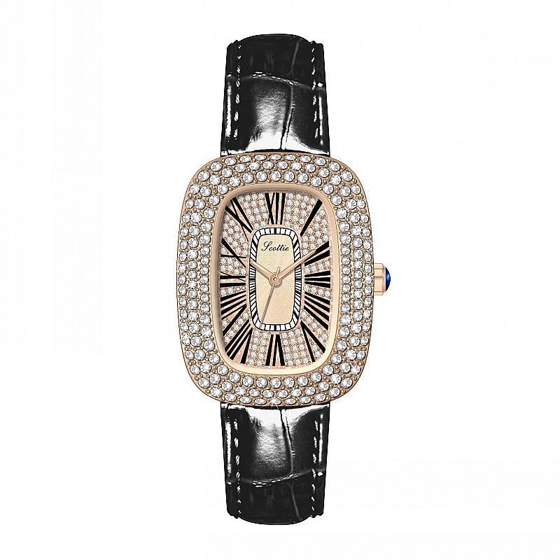 Shigaodi Oval Belt With Antique Style Full Diamond And Exquisite Craftsmanship Women's Watch_voghion.com