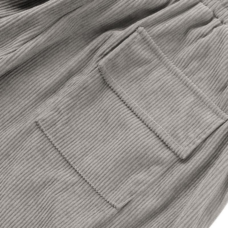 Men's Heavyweight Corduroy Work Pants – Vintage Casual Straight-Leg Trousers With Utility Pockets– Relaxed Fit For Urban Commuting_voghion.com