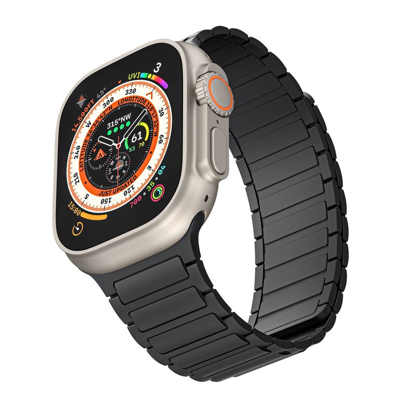 Pasuje do iPhone Watch678910 generacji pasek do zegarka iWatch silikonowy magnetyczny pasek z pętlą_voghion.com