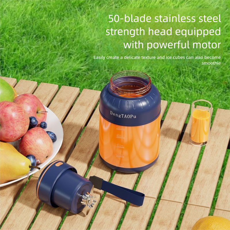 Light Display 50 Blades Portable Large Capacity Cordless Juicer Small 1400 Student Dormitory Fruit And Vegetable Ice_voghion.com