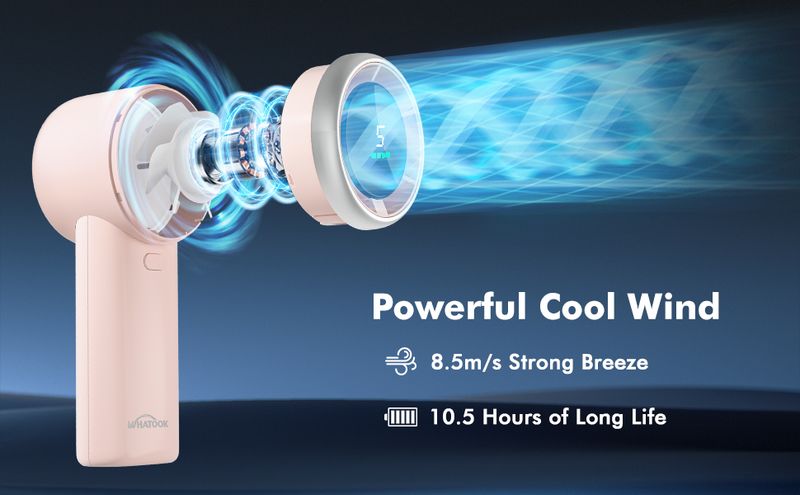 10H Mini Handheld Fan - High Speed USB Rechargeable_voghion.com