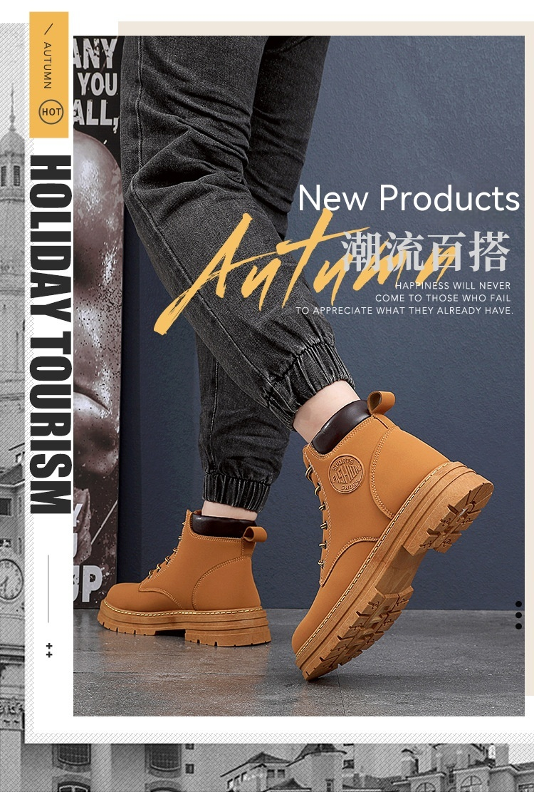 2023 nova moda clássica masculina de outono, durável, à prova d'água, botas martin de cano alto com fundo macio, antiderrapante_voghion.com