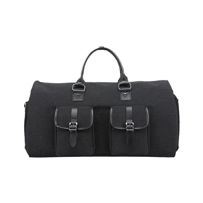 Μαύρη νέα πτυσσόμενη τσάντα ταξιδίου αποθήκευσης υψηλής χωρητικότητας, μοντέρνα αδιάβροχη τσάντα γυμναστικής, τσάντα στεγνού υγρού διαχωρισμού, ανδρική τσάντα επαγγελματικού ταξιδιού_voghion.com