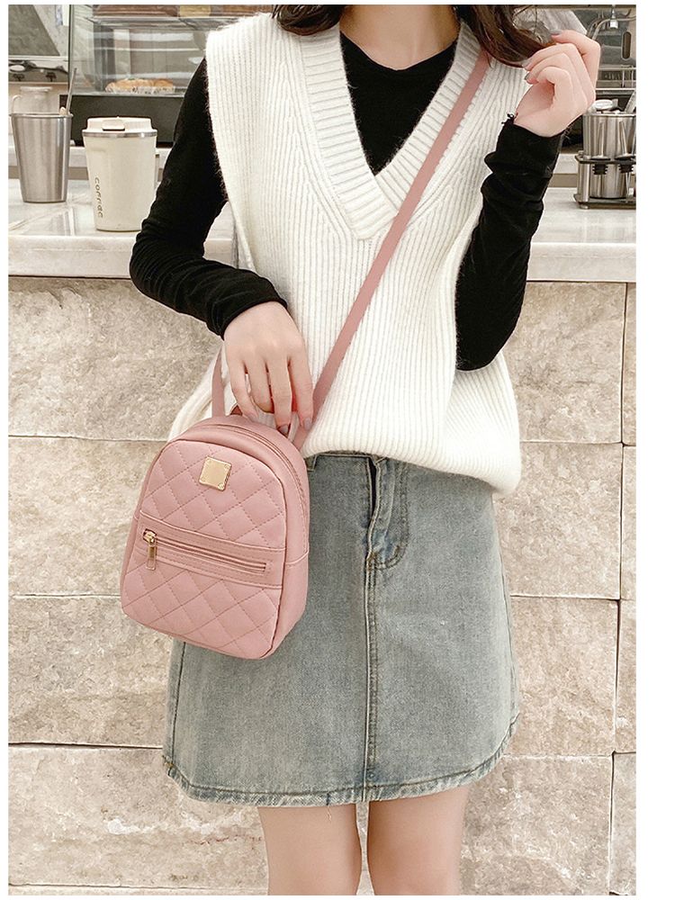 Bolso bandolera de hombro con estampado de cuadros rombos, de gran capacidad, informal, para teléfono móvil, para mujer_voghion.com
