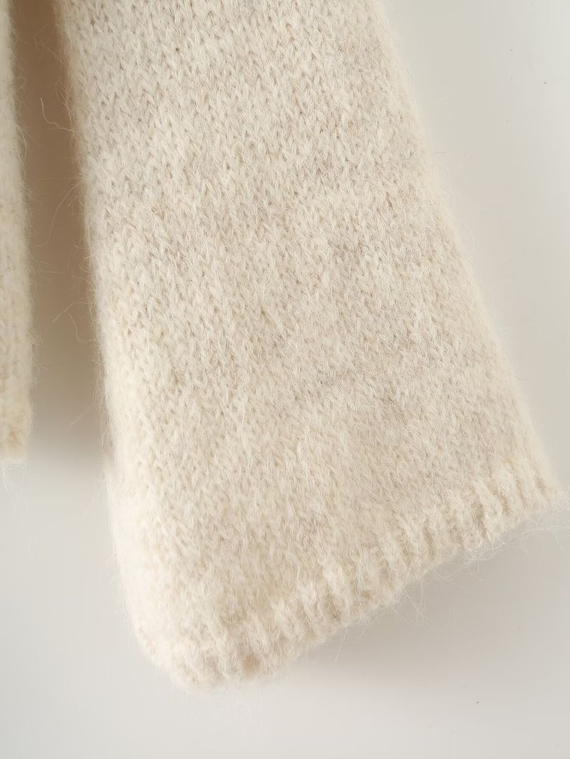 Women's clothing 2024 autumn and winter new bow tie small wave knit sweater_voghion.com