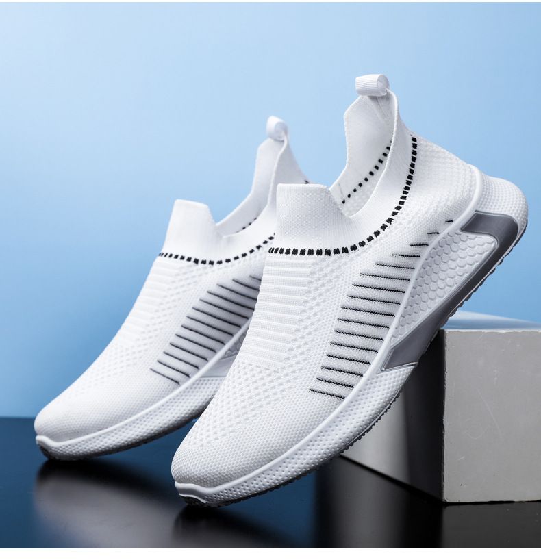 Autumn New Comfortable One-piece Sock Top Sports Men, Breathable Lightweight, Versatile, Trendy And Casual Running Shoes_voghion.com