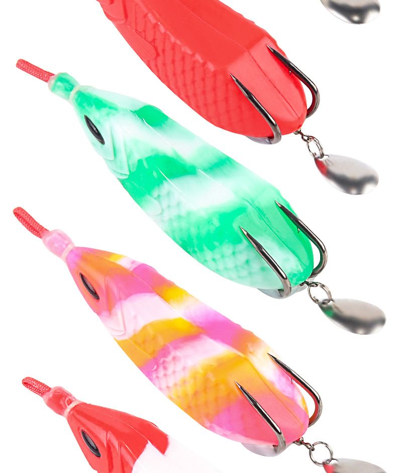 Esca artificiale bionica galleggiante acqua modificata veleno rospo gomma paillettes thunder frog 9,5 cm/16 g equipaggiamento da pesca in scatola pesce nero_voghion.com