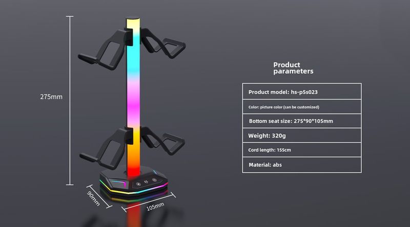 PS5 handle headset VR luminous bracket gamepad bracket RGB light effect PS5 accessories storage PS VR hanger_voghion.com