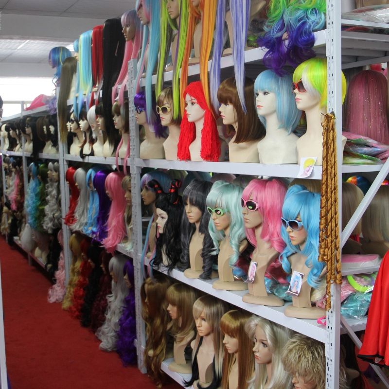 Parrucca sintetica resistente al calore colorata e soffice Afro Kinky Anxin con occhiali a forma di stella per uso da festa_voghion.com