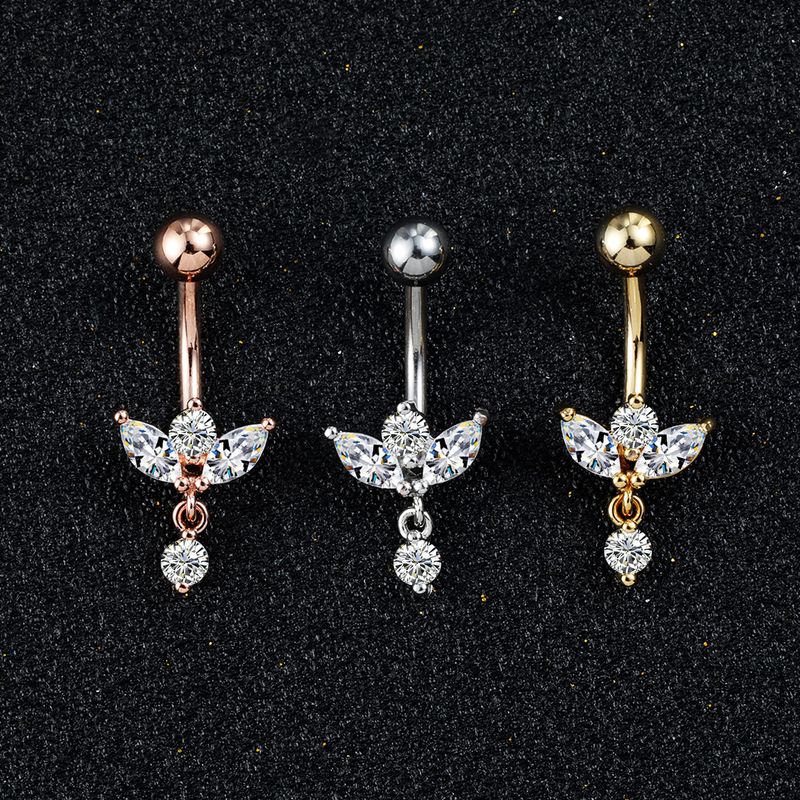 Piercing per ombelico con nappa pendente - Zircone cubico AAA e acciaio chirurgico 316L, gioiello per il corpo Y2K (14G/16G, ipoallergenico, confezione regalo)_voghion.com