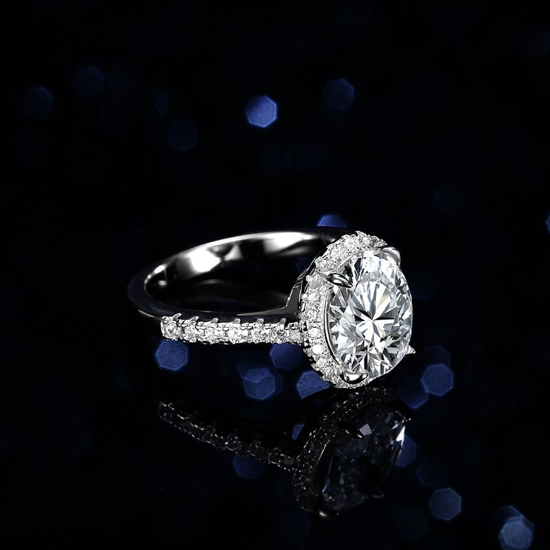Tancise Luxus 2,0 Karat Moissanit Diamantringe im Ovalschliff für Damen Band Sterling Silber Hochzeit Verlobungsgeschenk_voghion.com