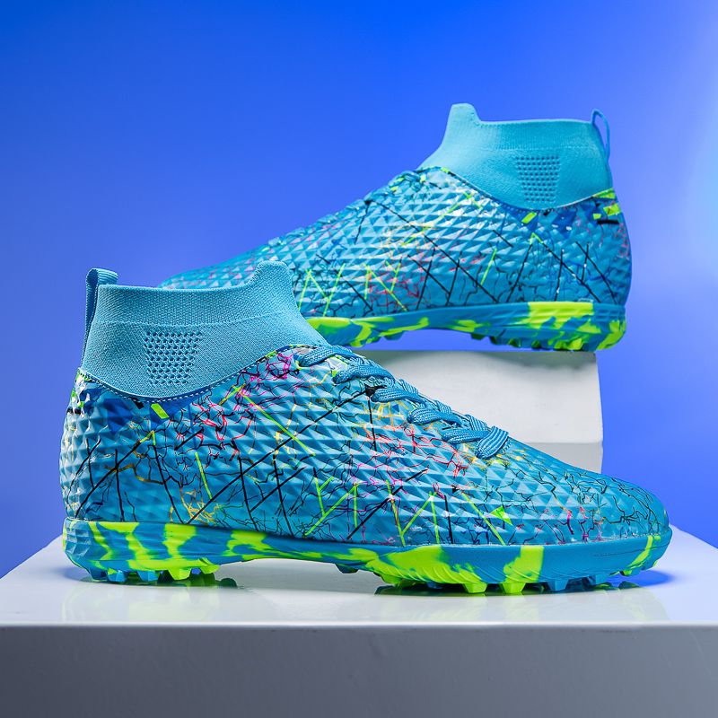 New High-Top Youth Football Shoes With Long And Broken Spikes, Sizes 35-45_voghion.com