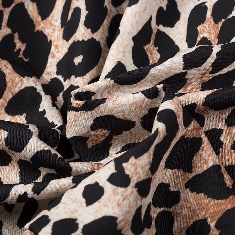 2025 Frühjahr Neue Damenmode Leopard Print Kurzarm Shirt_voghion.com