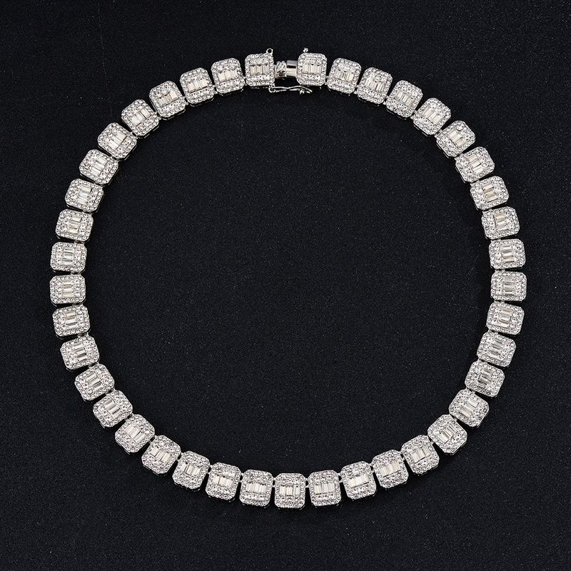 Collana e bracciale Hip Hop da 12 mm con catena a maglie cubane quadrate da uomo e da donna, in oro e argento, accessori per gioielli Hip Hop da donna_voghion.com