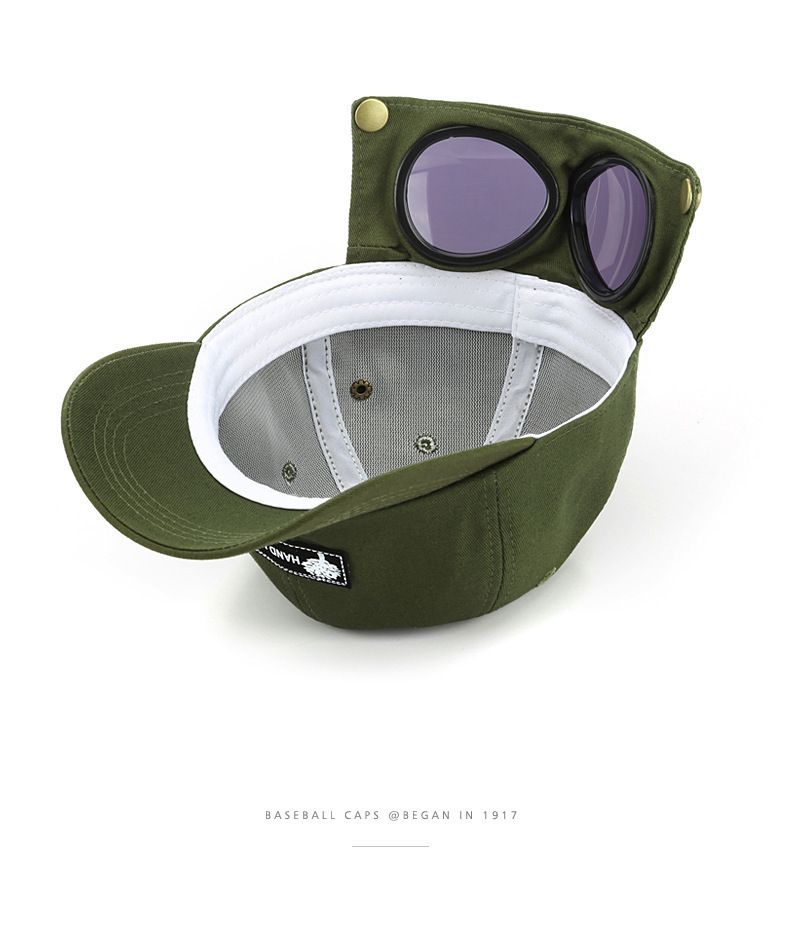 Pilot hat tide ins personalized glasses duck tongue hat men sunglasses sunshade summer hundred with_voghion.com