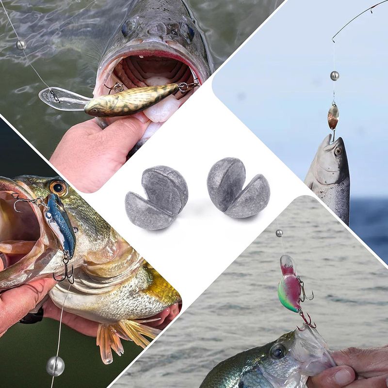 Peso da morso a pressione manuale, clip rotonda aperta, nessun danno alla lenza, piombo rapido, accessori per la pesca su roccia, 30 pezzi/confezione_voghion.com