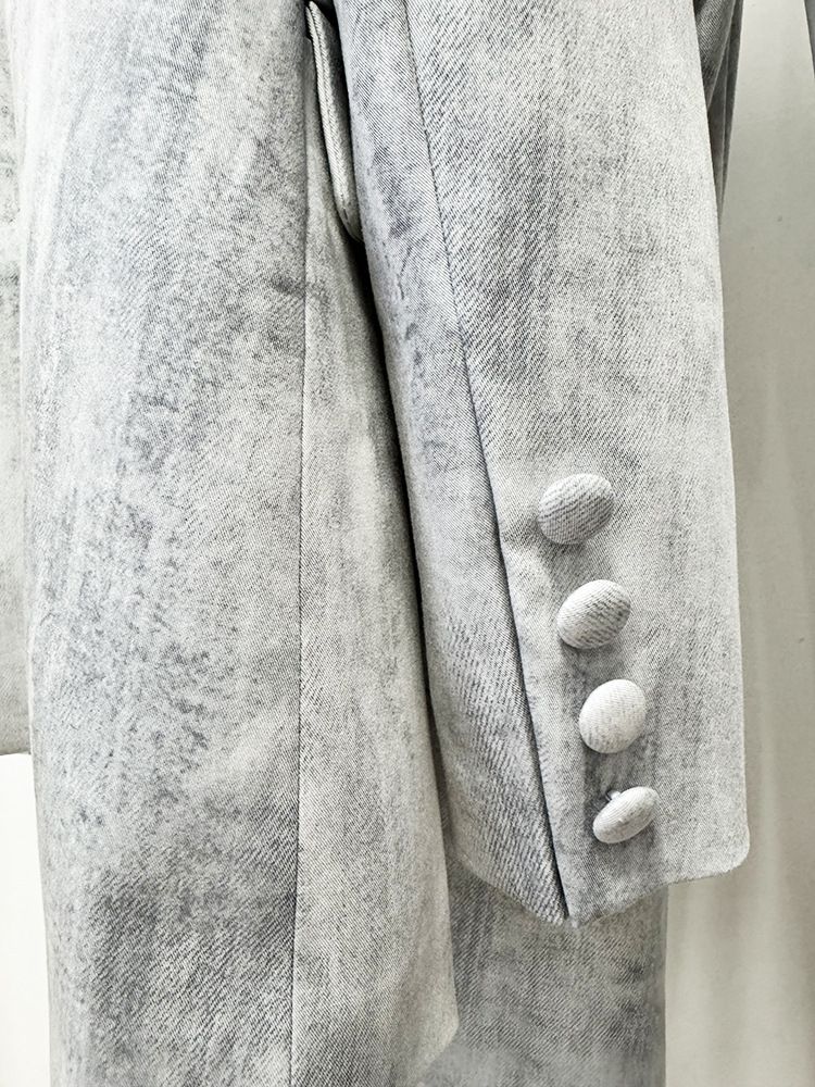 Vêtements pour femmes début du printemps, nouveau costume slim à imprimé tie-dye, mi-long, veste, pantalon, costume deux pièces_voghion.com