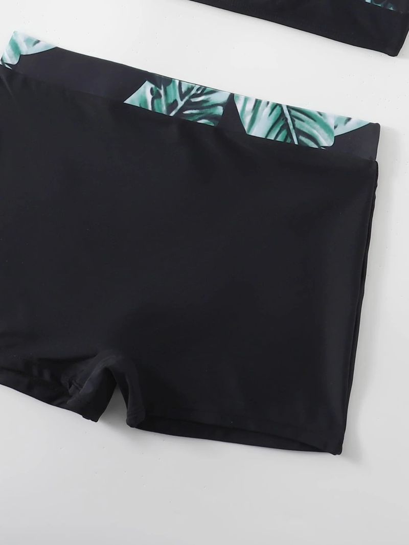 Costume da bagno intero da donna, con stampa digitale, con lacci, scollo all'americana, boxer, bikini sexy_voghion.com