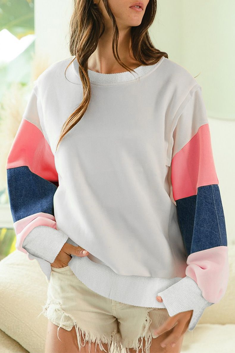 Autumn New Pullover Round Neck Long Sleeve Top Casual Style Multi-color Printed Sweatshirt For Women_voghion.com
