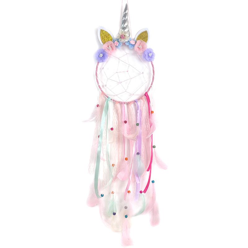 Unicorn Dream Catcher DIY Kit Handmade Cute Children's Room Decoration Export Hot Item_voghion.com