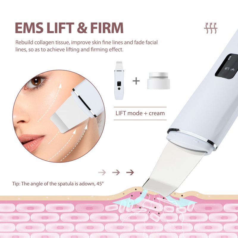 New ultrasonic household peeling machine, beauty instrument, pore cleaner, facial blackhead instrument_voghion.com