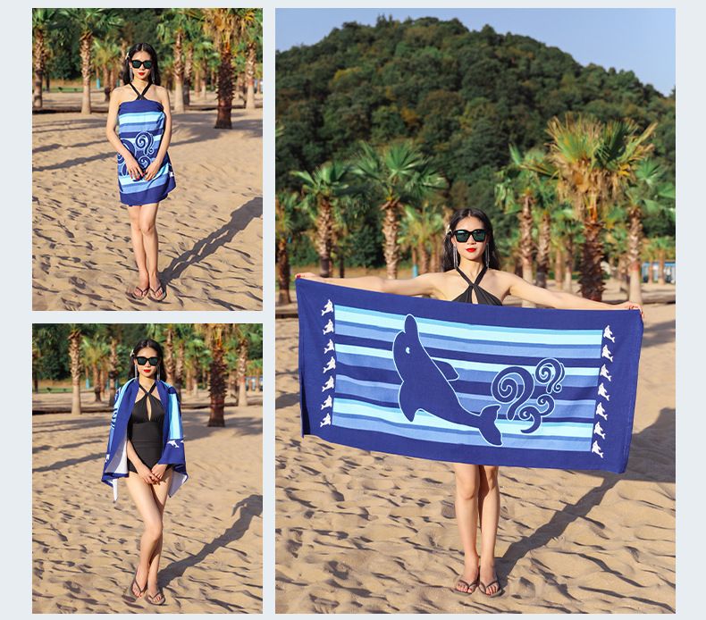 Nuovo telo mare in fibra ultrafine, telo sportivo assorbente, stampa attiva, telo mare ad asciugatura rapida per adulti_voghion.com