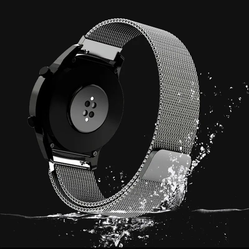 Cinturino Milanese Loop da 22 mm e 20 mm per Samsung Galaxy Watch 7, 6, 5, 4, 44 mm e 40 mm, cinturino magnetico Huawei Classic Active 2._voghion.com