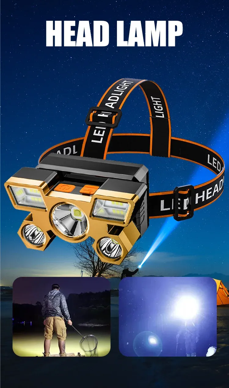 Powerful Rechargeable Head Flashlight For Fishing Led Headlamp Nitecore Camping Headlights Hunting Torch Hiking Front Lanterns_voghion.com