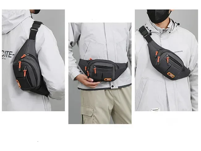 Mobile Waist Bag For Both Men And Women Multifunctional Large Capacity Anti Splash Business Wearresistant Construction_voghion.com