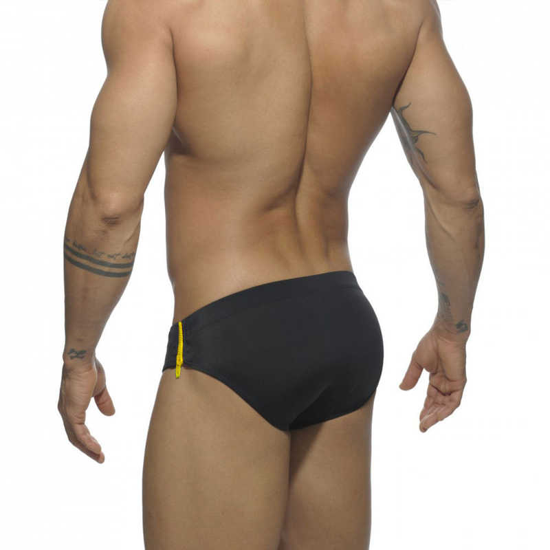 UXH nouveau côté Double fermeture éclair Sexy natation à la mode une pièce Triangle pantalon hommes_voghion.com